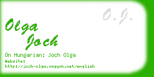 olga joch business card